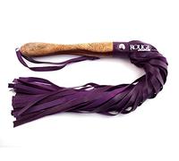 Rouge Garments Unisex-Adult's Leather Flogger with Wooden Handle, One Size, Purple