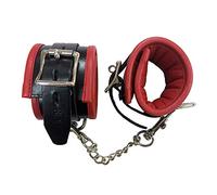 Rouge Garments Unisex-Adult's Padded Wrist Cuffs, Red/Black, One Size