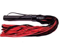 Rouge Garments Unisex-Adult's Suede Flogger with Leather Handle, Black/Red, One Size