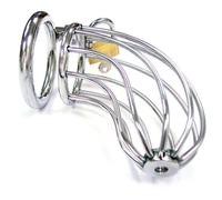 Rouge Stainless Steel Chasity Cock Cage With Padlock