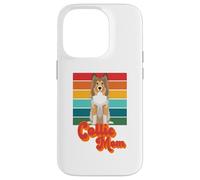 Rough Coat Collie Dog Mom Doggie Breeder Puppy Trainer Retro Case for iPhone 14 Pro