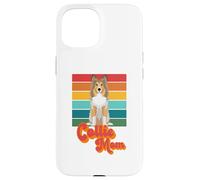 Rough Coat Collie Dog Mom Doggie Breeder Puppy Trainer Retro Case for iPhone 15