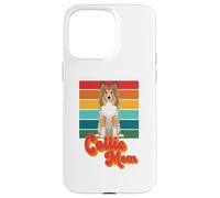 Rough Coat Collie Dog Mom Doggie Breeder Puppy Trainer Retro Case for iPhone 15 Pro Max