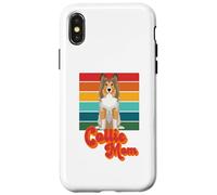 Rough Coat Collie Dog Mom Doggie Breeder Puppy Trainer Retro Case for iPhone X/XS