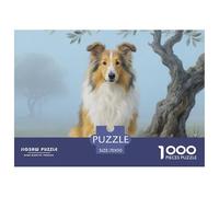 Rough Collie 1000 Pieces for Adults Jigsaw Puzzles Beautiful Decoration Puzzle Cute Dog Gifts for Men70x50cm/1000pcs