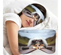 Rough Collie Bokeh Railway Dogs Pets Rough, Sleep Mask for Home Travel, Full Eye Covers Light Blocking Eye Mask Sleep Eye and Ear Muffs