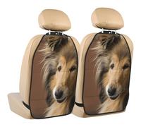 Rough Collie Lassie Dogs Big Fluffy Dogs Pets,2 Pack Car Seat Kick Mats Back Seat Protector Durable Back Seat Organiser