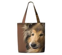 Rough Collie Lassie Dogs Big Fluffy Dogs Pets,Reusable Grocery Bags Shopping Tote Bags Large Capacity Canvas Shoulder bag