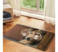 Rough Collie Lassie Dogs Big Fluffy Dogs Pets,Waterproof Pet Feeding Mat,Cat Dog Placemats for Food and Water, PU Leather Food Mats,40x60cm