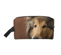 Rough Collie Lassie Dogs Big Fluffy Dogs PetsLarge Capacity Cosmetic Organizer，Travel Makeup Bag for Women