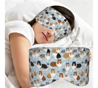 Rough Collie Paws and Bones, Sleep Mask for Home Travel, Full Eye Covers Light Blocking Eye Mask Sleep Eye and Ear Muffs
