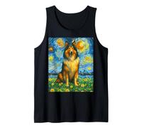 Rough Collie Starry Night Van Gogh Collie Dog Lassie Breed Tank Top