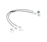 Rough Country Extended Stainless Steel Front Stainless Brake Lines for 87-06 Jeep TJ/YJ/XJ | 4-6"-89702