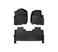 Rough Country Heavy Duty Floor Mats Front/Rear Crew Cab - 17-18 Ford Super Duty F-250 F-350 F-450 F-550 ... (Front Bucket Seats)
