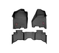 Rough Country M-31212 - Heavy Duty Floor Mats - Front & Rear Combo Quad Cab w Full Length Floor Console (fits)