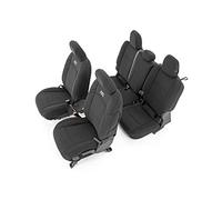 Rough Country Neoprene Seat Covers for 2020-2022 Jeep Gladiator JT - 91034, Front/Rear, Black