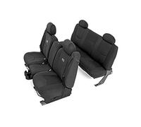 Rough Country Neoprene Seat Covers for Chevy/GMC 1500 (1999-2006) - UV & Water Resistant Silverado Seat Covers, Foam Padded Seat Covers for Trucks Full Set - Front & Rear Seat Covers