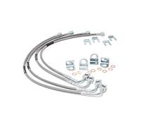 Rough Country Stainless Brake Lines for 2007-2018 Jeep Wrangler JK - 89716, Front & Rear, Stainless