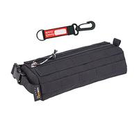 Rough Enough Black Pencil Case for Kids Small Tool Bag Molle Tactical EDC Pouch for Men Boys Travel Cable Organizer Case Utility Bag with Zipper Handle for School Art Supplies Office Car in Military