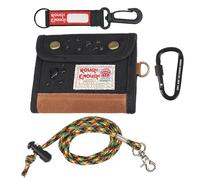 Rough Enough Boys Wallet for Teen Boys Men with Keychain Neck Lanyard in Classic Vintage Style, Black, 4.8 x 4 inch, Bifold Wallet