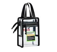 Rough Enough Clear TSA Approved Toiletry Bag Portable Travel Makeup Case with Handles Zipper Transparent Toiletries and Cosmetic Organizer Storage