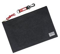 Rough Enough Important Document Storage Bag File Folder Organizer Pouch with Zipper Black Waxed Canvas Water Repellent for Travel Office Home