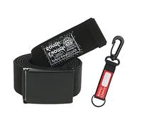 Rough Enough Tactical Work Belts for Men Women Elastic Webbing Mens Belts with Detachable Metal Buckle for Outdoor Sports Utility Wear Waist Band Military Designer Nylon Black