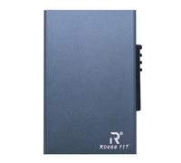 ROUGH FIT Card Holder Wallet, Slim Metal Card Protector, RFID Blocking Card Holder, Minimalist Aluminium Pop up Card case for Cards & Notes (Grey)
