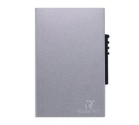 ROUGH FIT Card Holder Wallet, Slim Metal Card Protector, RFID Blocking Card Holder, Minimalist Aluminium Pop up Card case for Cards & Notes (Silver)