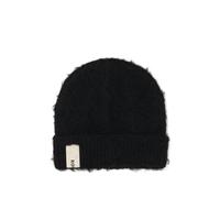 ROUGH. fuzzy beanie hat - Black One Size