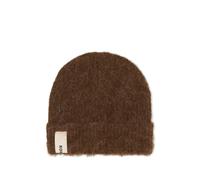 ROUGH. fuzzy beanie hat - Brown One Size