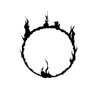 Rough Grey Flame Ring Design Totem Tattoo Patch For 1-2 W urable Waterproof