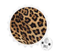 Rough Leopard Print Bottle Opener, 2 in 1 Magnetic Bottle Opener and Fridge Magnets for Refrigerator, Kitchen, Bar, Beer Lover Gift, White Style