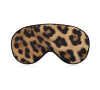 Rough Leopard Print Eye Mask for Women & Men, Breathable & Adjustable Eye Cover, Ultra Soft Sleep Mask, Lightweight Travel Blindfold for Airplane, Nap, Night Sleeping