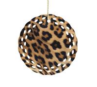 Rough Leopard Print Hanging Decorations-3.2 in .Round Ornament for Decorating Shopping Malls, Shops, Homes.Holiday Keepsake for Women, Grandma Mothers Birthday.