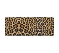 Rough Leopard Print Keyboard and Mouse Pad, Extra Large Desk Cover, Spill Resistance Mat for Smooth Tracking