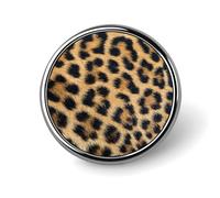 Rough Leopard Print Lapel Pins Metal Pin Badge Personalized Pinback Button Badges Classic Round Badge Recognition Enamel Lapel Pin for Jackets, Backpacks, Bags