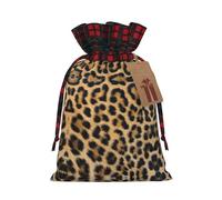 Rough Leopard print Patterned decorative gift bag, drawstring candy bag, reusable, suitable for storing gifts or everyday items.