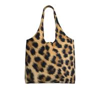 Rough Leopard Print Print Canvas Tote Bags,Reusable Cloth Bags For Shopping Beach Grocery Trendy