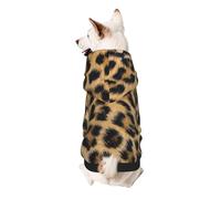 Rough Leopard Print Print Dog Hoodie Sweatshirt For Small Dogs, Warm, Soft And Breathable Pet Clothes, Easy To Wear Jumper For Winter And Fall Warm