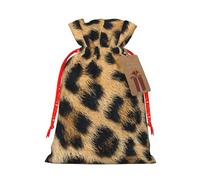 Rough Leopard Print Print Drawstring Gift Reusable Bags Eco-Friendly Pouches Holiday Birthday Favors Sack