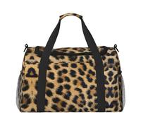 Rough Leopard print Print Everyday Use Travel Duffle Bag Large Capacity Travel Bag Stylish Functional Bag, Black, One Size