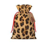 Rough Leopard Print Print Gift Drawstring Decor Bags Reusable Holiday Present Sack Pouches For Party Favors