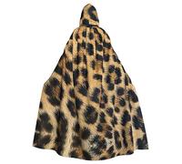 Rough Leopard Print Print Hooded Cloak,Halloween Hooded Cloak,Halloween Christmas Cosplay Costume