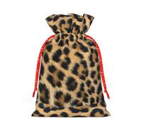 Rough Leopard Print Print Reusable Eco-Friendly Gift Drawstring Bag For Party Favors Seasonal Celebrations