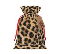 Rough Leopard Print Print Reusable Eco-Friendly Gift Drawstring Bag For Party Favors Seasonal Celebrations