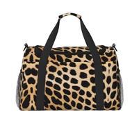 Rough Leopard Print Print Womens Sports Bags Travel Bag - Gym Tote Bag with Compartment,Duffel Bags for Men,Ladies Holdall,Carry On Weekend Travel Handbags for Women