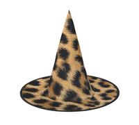 Rough Leopard Print Printed Halloween Witch Hat For Women And Men Pointy Hat Decoration Cosplay