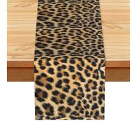 Rough Leopard print Printed Table Runner 13x72in, Spring Decor Table Cloth for Kitchen Dining Table & Holiday Family Gatherings