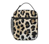 Rough Leopard Print Prints Insulated Lunch Tote Bag Lunch Box Reusable Lunch Cooler Bag for Women/Men Work, Picnic, School, Travel